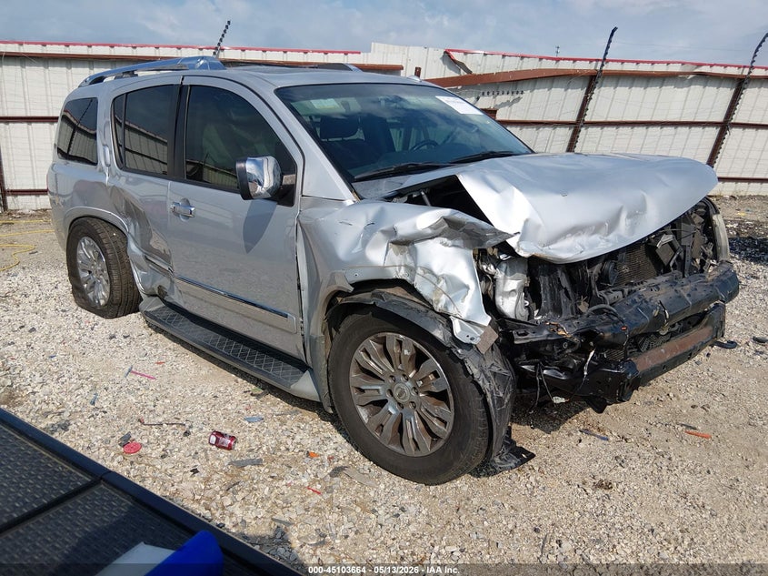 2015 Nissan Armada VIN 5N1BA0NE1FN608367 IAAI salvage auction — FRONT END, Clear (Arkansas), sold $450 on 2026-07-09 (photo 1)