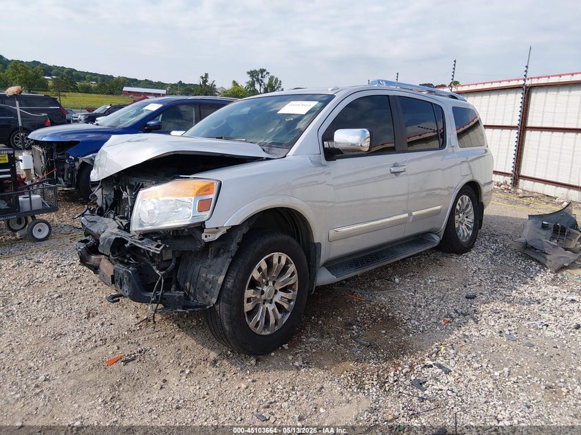 2015 Nissan Armada VIN 5N1BA0NE1FN608367 IAAI salvage auction — FRONT END, Clear (Arkansas), sold $450 on 2026-07-09 (photo 2)