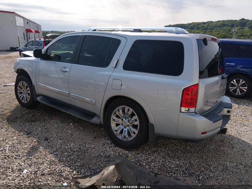 2015 Nissan Armada VIN 5N1BA0NE1FN608367 IAAI salvage auction — FRONT END, Clear (Arkansas), sold $450 on 2026-07-09 (photo 3)