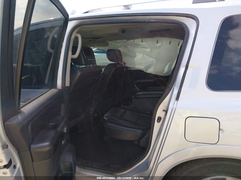 2015 Nissan Armada VIN 5N1BA0NE1FN608367 IAAI salvage auction — FRONT END, Clear (Arkansas), sold $450 on 2026-07-09 (photo 8)