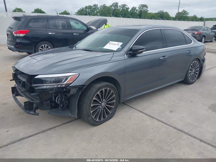 2022 Volkswagen Passat VIN 1VWBA7A37NC008168 IAAI salvage auction — FRONT & REAR, Salvage (Texas), sold $4,750 on 2026-07-10 (photo 2)