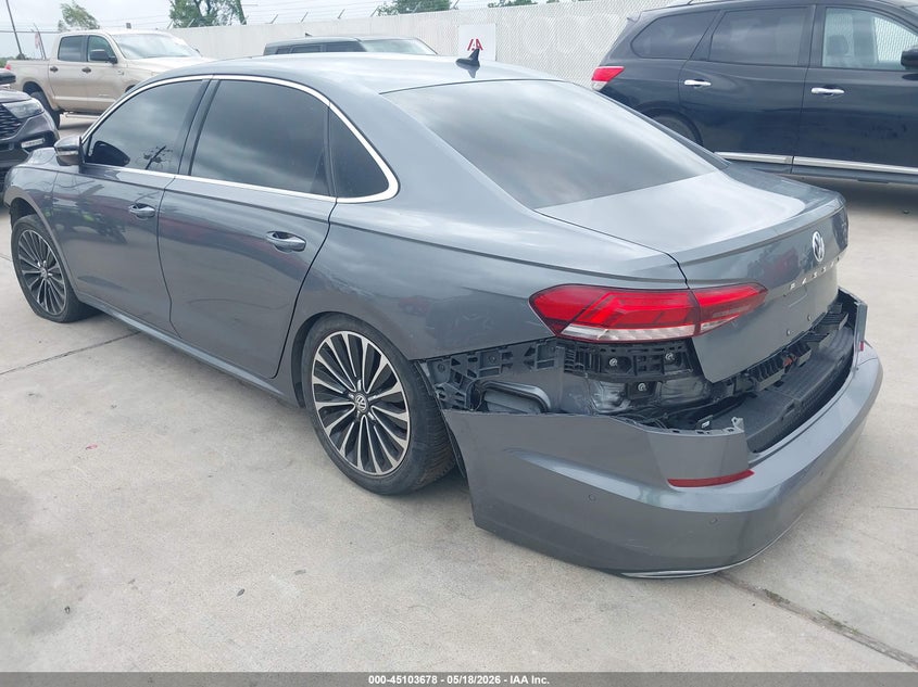 2022 Volkswagen Passat VIN 1VWBA7A37NC008168 IAAI salvage auction — FRONT & REAR, Salvage (Texas), sold $4,750 on 2026-07-10 (photo 3)