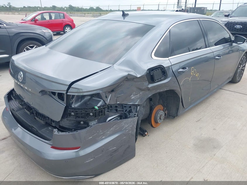 2022 Volkswagen Passat VIN 1VWBA7A37NC008168 IAAI salvage auction — FRONT & REAR, Salvage (Texas), sold $4,750 on 2026-07-10 (photo 6)