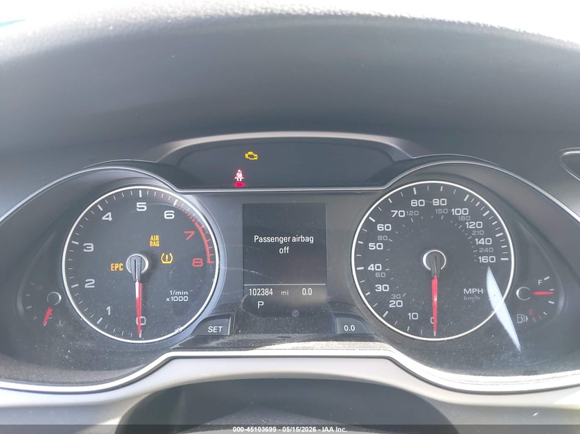 2015 Audi A4 VIN WAUFFAFL9FN025164 IAAI salvage auction — RIGHT FRONT, Original (Texas), sold $1,650 on 2026-07-07 (photo 7)