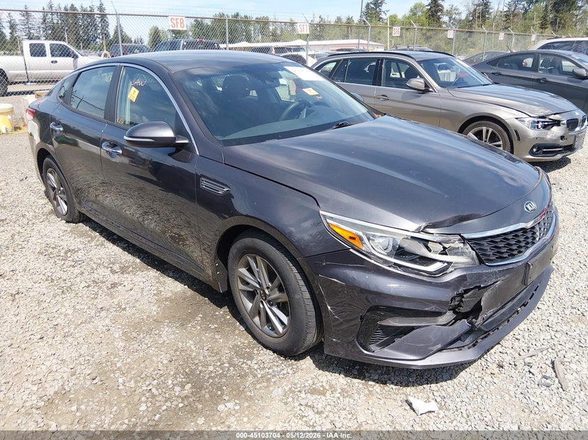 2019 Kia Optima VIN 5XXGT4L38KG289407 IAAI salvage auction — RIGHT FRONT, Salvage Title, sold $775 on 2026-07-22 (photo 1)