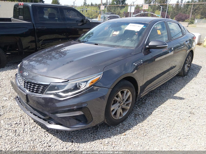 2019 Kia Optima VIN 5XXGT4L38KG289407 IAAI salvage auction — RIGHT FRONT, Salvage Title, sold $775 on 2026-07-22 (photo 2)