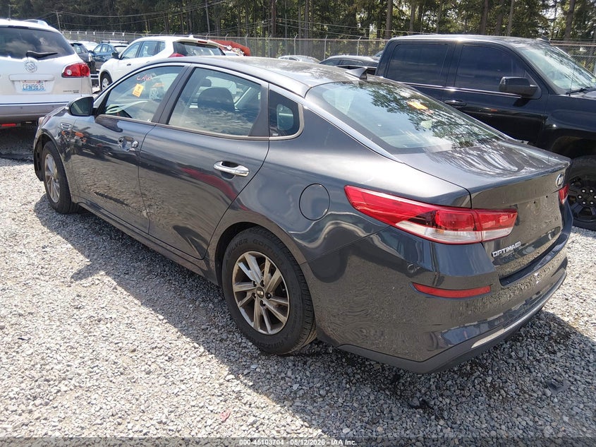 2019 Kia Optima VIN 5XXGT4L38KG289407 IAAI salvage auction — RIGHT FRONT, Salvage Title, sold $775 on 2026-07-22 (photo 3)