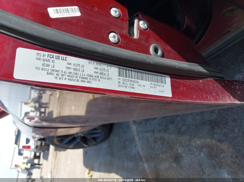 2019 Dodge Challenger VIN 2C3CDZBT8KH655393 IAAI salvage auction — FRONT END, Salvage Title, sold $4,150 on 2026-07-09 (photo 9)