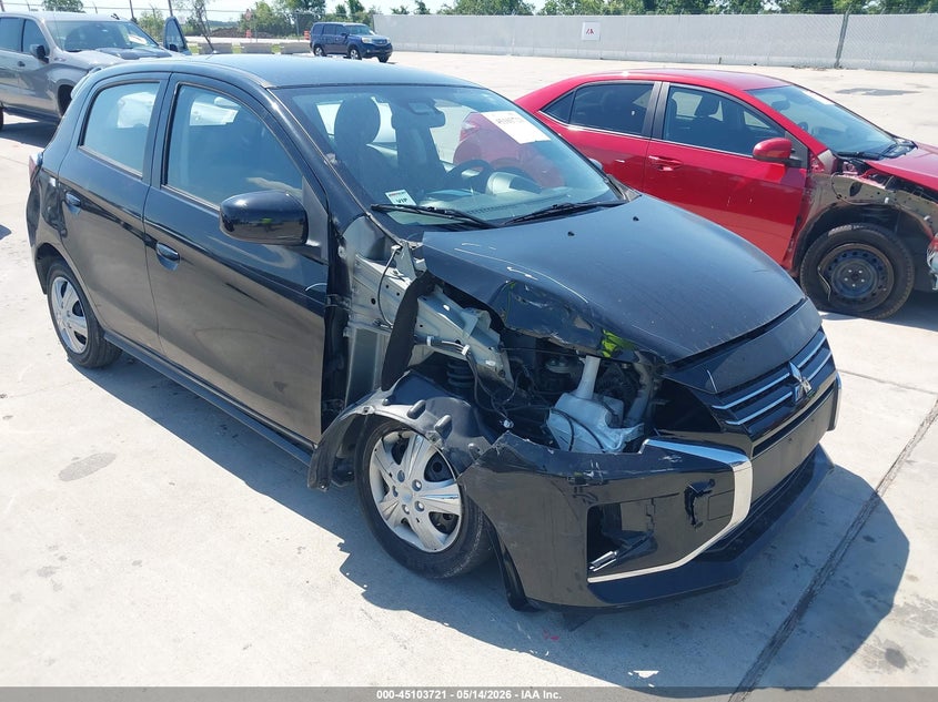 2022 Mitsubishi Mirage VIN ML32AUHJ4NH005126 IAAI salvage auction — FRONT END, Original (Texas), sold $2,450 on 2026-07-24 (photo 1)