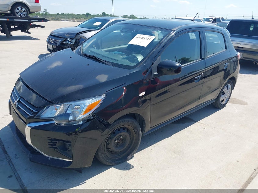 2022 Mitsubishi Mirage VIN ML32AUHJ4NH005126 IAAI salvage auction — FRONT END, Original (Texas), sold $2,450 on 2026-07-24 (photo 2)