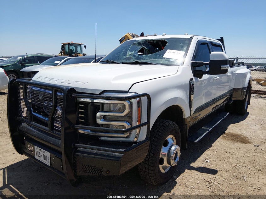 2023 Ford F350 VIN 1FT8W3DT6PED20105 IAAI salvage auction — EXTERIOR BURN, Salvage (Texas), sold $30,500 on 2026-07-28 (photo 2)