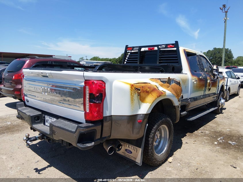 2023 Ford F350 VIN 1FT8W3DT6PED20105 IAAI salvage auction — EXTERIOR BURN, Salvage (Texas), sold $30,500 on 2026-07-28 (photo 4)