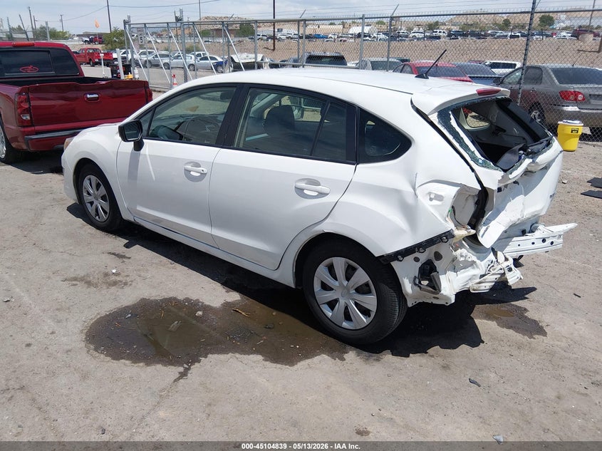 2016 Subaru Impreza VIN JF1GPAA68G9349602 IAAI salvage auction — REAR END, Salvage (New Mexico), sold $1,400 on 2026-07-06 (photo 3)