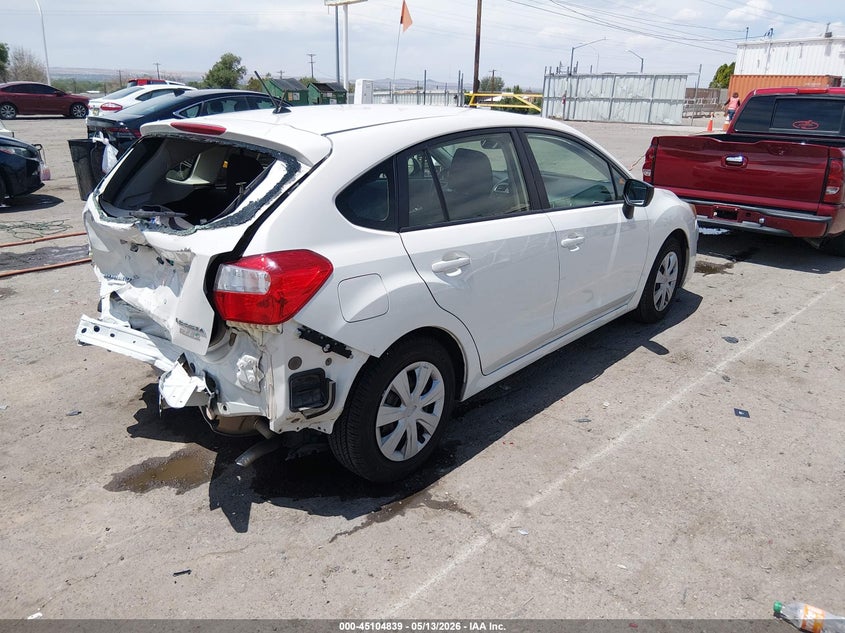 2016 Subaru Impreza VIN JF1GPAA68G9349602 IAAI salvage auction — REAR END, Salvage (New Mexico), sold $1,400 on 2026-07-06 (photo 4)