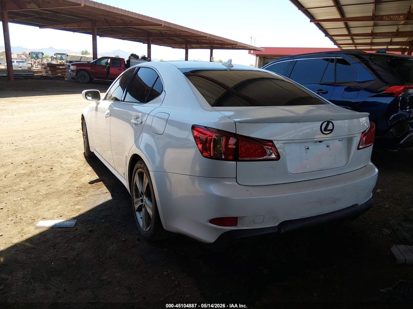 2013 Lexus Is VIN JTHBF5C22D5187704 IAAI salvage auction — RIGHT FRONT, Salvage (Arizona), sold $725 on 2026-07-14 (photo 3)
