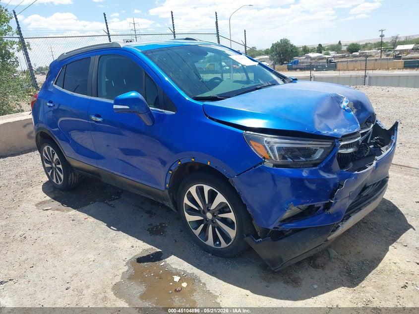 2018 Buick Encore VIN KL4CJCSB5JB527851 IAAI salvage auction — FRONT & REAR, Salvage (New Mexico), sold $25 on 2026-07-27 (photo 1)