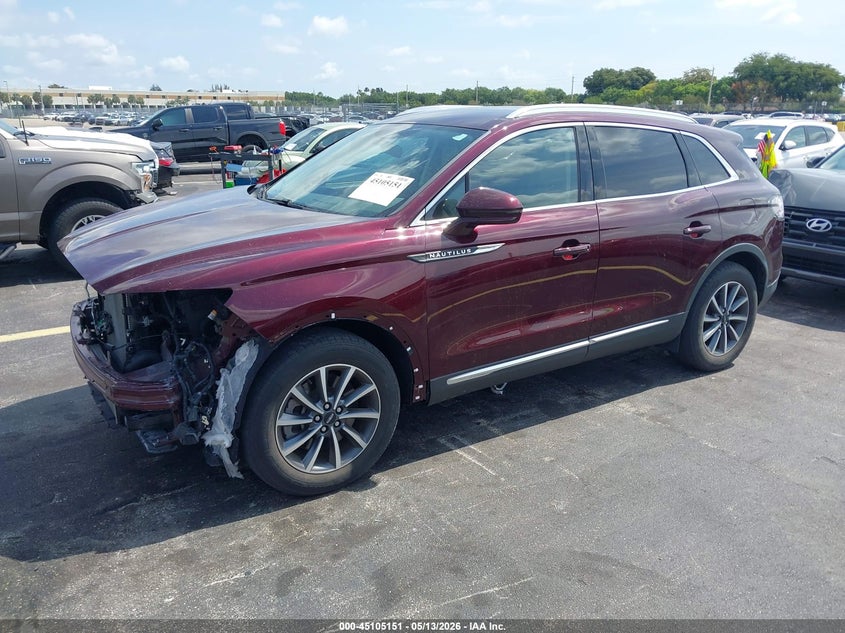 2022 Lincoln Nautilus VIN 2LMPJ6J94NBL08144 IAAI salvage auction — RIGHT FRONT, Rebuildable (Florida), sold $7,100 on 2026-07-09 (photo 2)