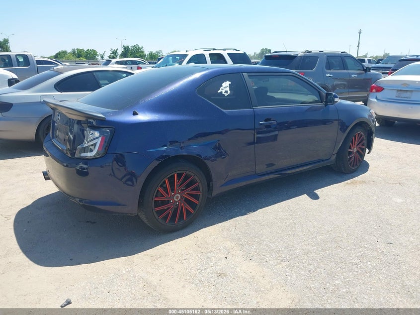 2013 Scion Tc VIN JTKJF5C72D3063011 IAAI salvage auction — LEFT REAR, Original (Texas), sold $450 on 2026-07-22 (photo 4)