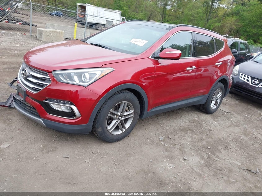 2017 Hyundai Santa fe VIN 5XYZUDLB4HG381177 IAAI salvage auction — FRONT END, Salvage (Massachusetts), sold $2,650 on 2026-07-21 (photo 2)