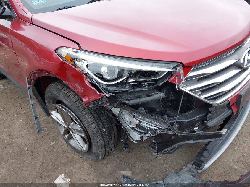2017 Hyundai Santa fe VIN 5XYZUDLB4HG381177 IAAI salvage auction — FRONT END, Salvage (Massachusetts), sold $2,650 on 2026-07-21 (photo 6)