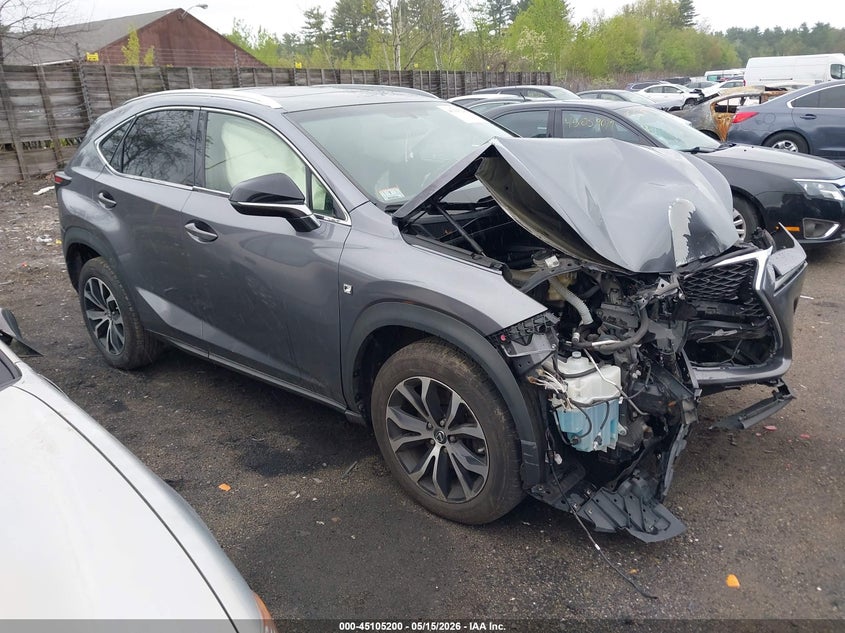 2017 Lexus Nx VIN JTJBARBZXH2148627 IAAI salvage auction — FRONT END, Salvage (Massachusetts), sold $3,200 on 2026-07-31 (photo 1)