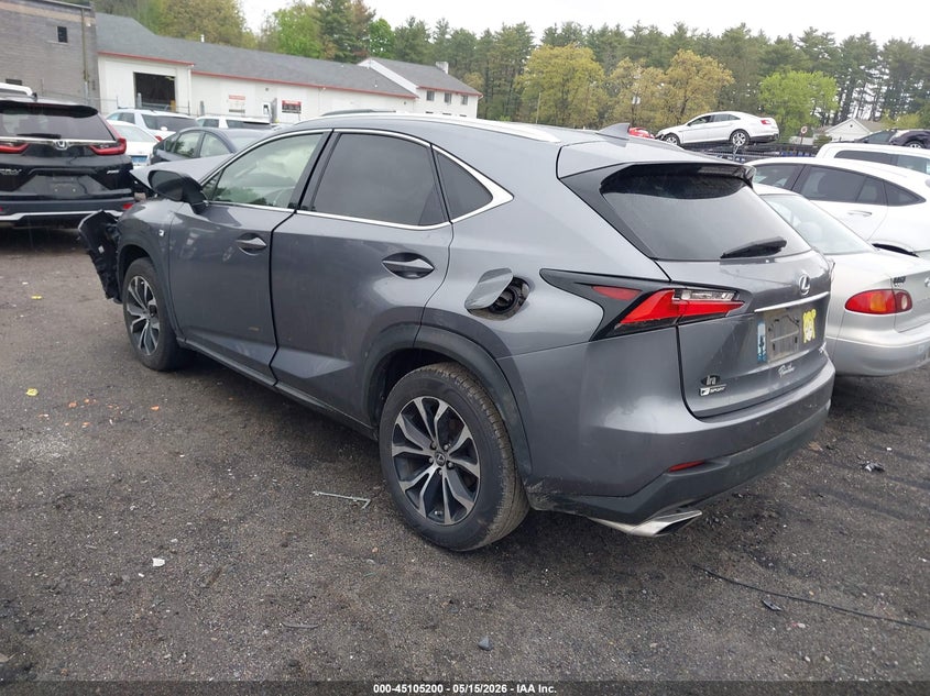 2017 Lexus Nx VIN JTJBARBZXH2148627 IAAI salvage auction — FRONT END, Salvage (Massachusetts), sold $3,200 on 2026-07-31 (photo 3)