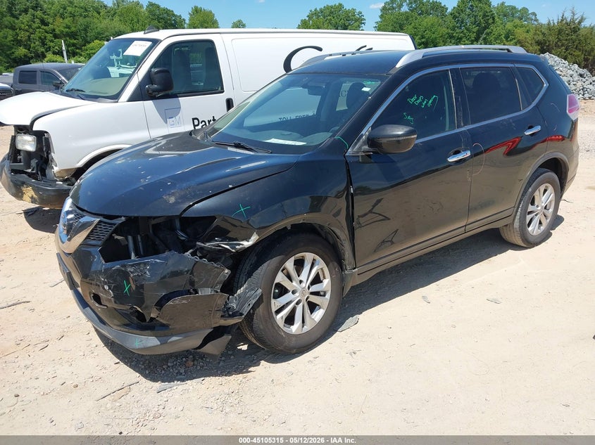2016 Nissan Rogue VIN KNMAT2MV5GP624939 IAAI salvage auction — LEFT FRONT, Salvage (North Carolina), sold $450 on 2026-07-27 (photo 2)