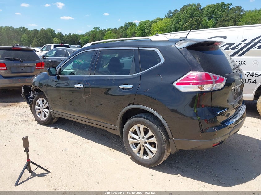 2016 Nissan Rogue VIN KNMAT2MV5GP624939 IAAI salvage auction — LEFT FRONT, Salvage (North Carolina), sold $450 on 2026-07-27 (photo 3)