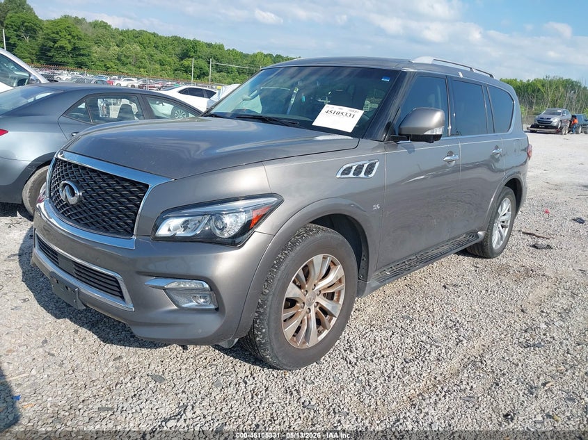 2015 Infiniti Qx80 VIN JN8AZ2NF7F9572789 IAAI salvage auction — SIDE, Clear (Tennessee), sold $1,550 on 2026-07-29 (photo 2)