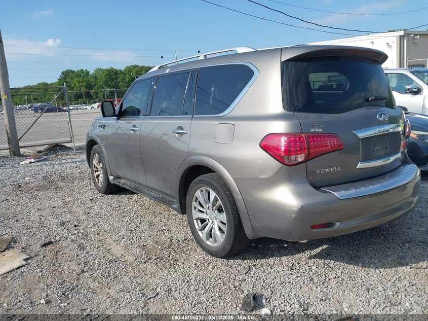 2015 Infiniti Qx80 VIN JN8AZ2NF7F9572789 IAAI salvage auction — SIDE, Clear (Tennessee), sold $1,550 on 2026-07-29 (photo 3)