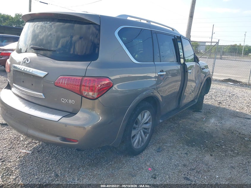 2015 Infiniti Qx80 VIN JN8AZ2NF7F9572789 IAAI salvage auction — SIDE, Clear (Tennessee), sold $1,550 on 2026-07-29 (photo 4)