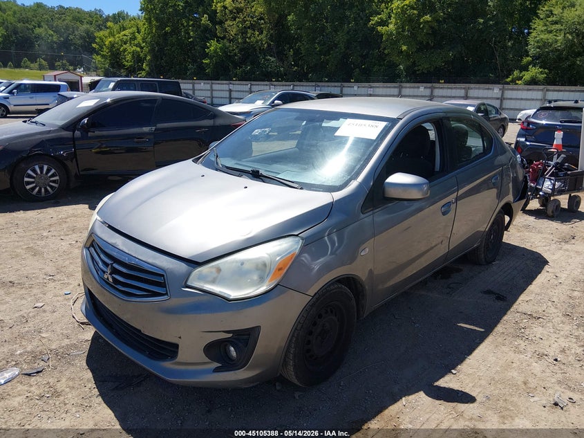2017 Mitsubishi Mirage VIN ML32F3FJ6HHF09621 IAAI salvage auction — REAR END, Salvage (Tennessee), sold $700 on 2026-07-22 (photo 2)