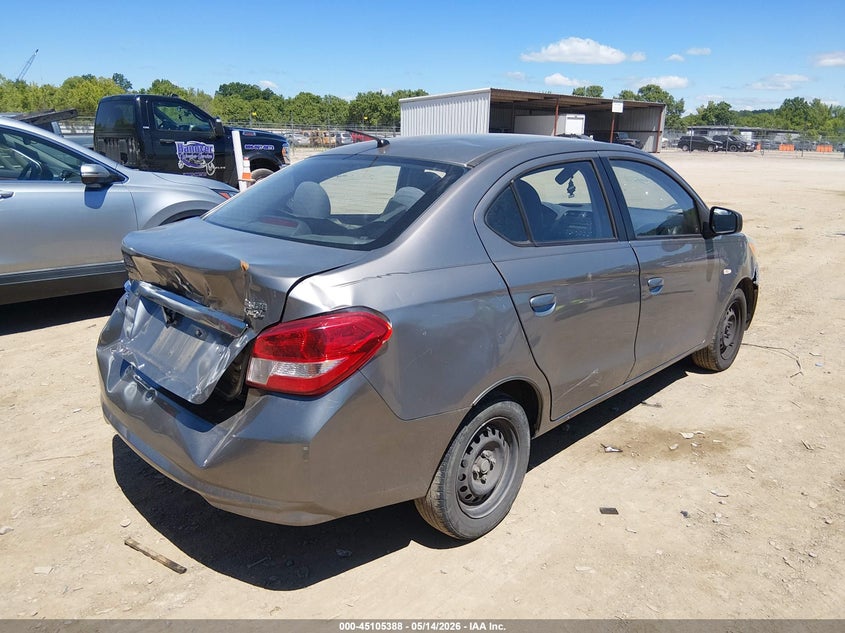 2017 Mitsubishi Mirage VIN ML32F3FJ6HHF09621 IAAI salvage auction — REAR END, Salvage (Tennessee), sold $700 on 2026-07-22 (photo 4)