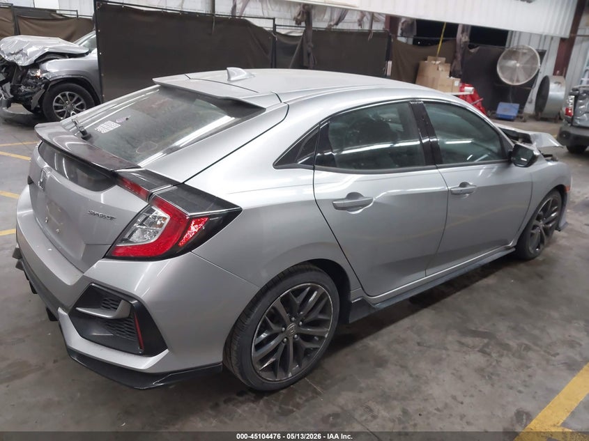 2021 Honda Civic VIN SHHFK7H42MU222243 IAAI salvage auction — FRONT END, Salvage (Arizona), sold $5,900 on 2026-07-14 (photo 4)