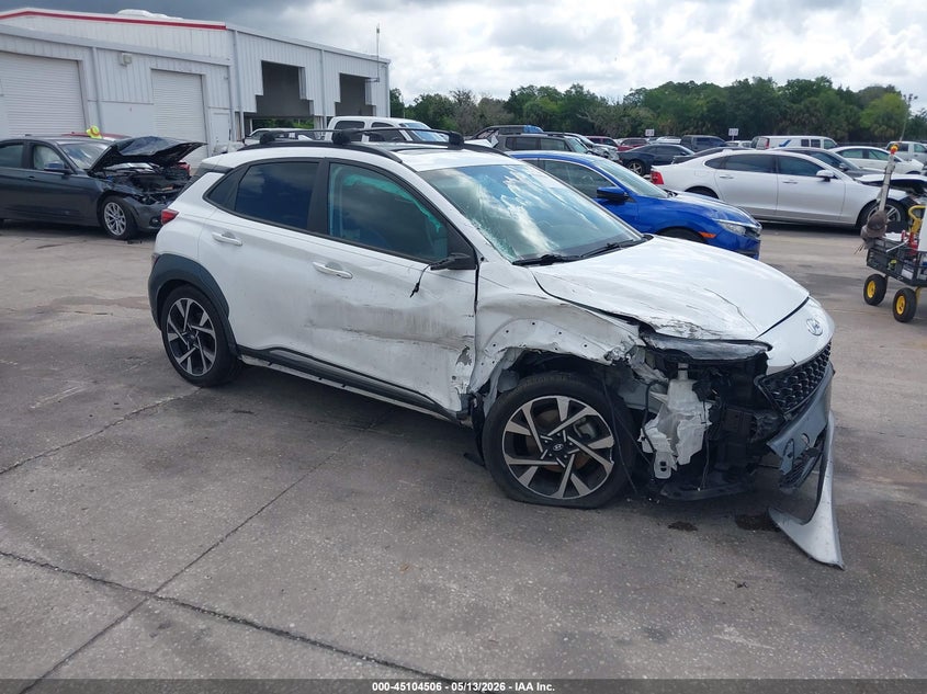 2022 Hyundai Kona VIN KM8K53A36NU753693 IAAI salvage auction — RIGHT SIDE, Rebuildable (Florida), sold $3,025 on 2026-07-08 (photo 1)
