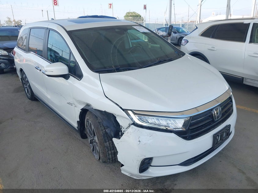 2021 Honda Odyssey VIN 5FNRL6H78MB003254 — IAAI salvage auction photo