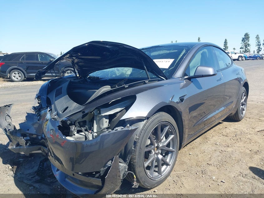 2022 Tesla Model 3 VIN 5YJ3E1EB6NF204745 IAAI salvage auction — FRONT END, Salvage (California), sold $3,800 on 2026-07-09 (photo 2)