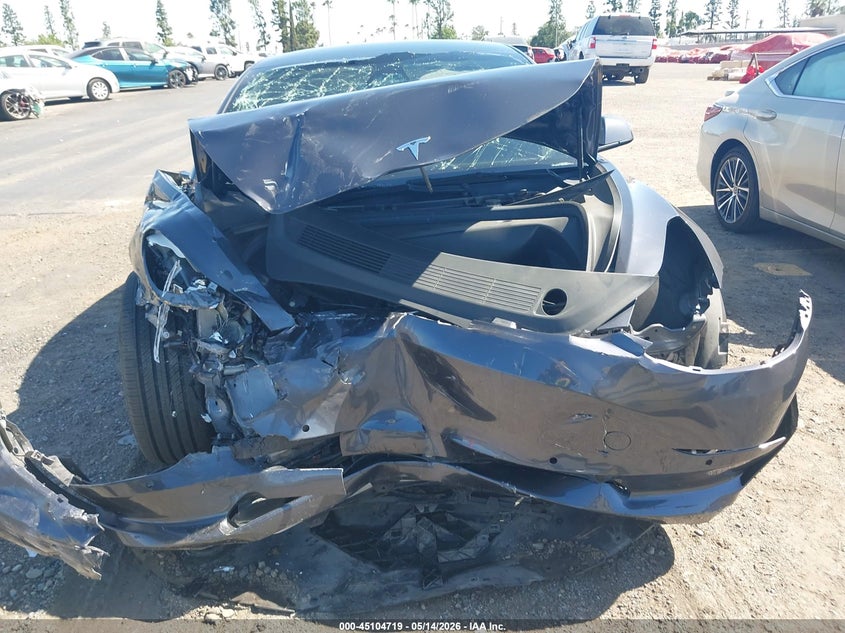 2022 Tesla Model 3 VIN 5YJ3E1EB6NF204745 IAAI salvage auction — FRONT END, Salvage (California), sold $3,800 on 2026-07-09 (photo 6)