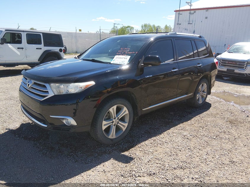 2013 Toyota Highlander VIN 5TDDK3EHXDS201676 IAAI salvage auction — RIGHT FRONT, Salvage (Montana), sold $3,150 on 2026-07-15 (photo 2)