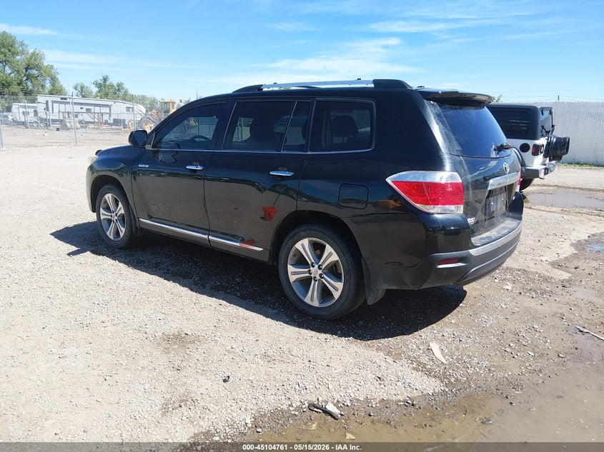 2013 Toyota Highlander VIN 5TDDK3EHXDS201676 IAAI salvage auction — RIGHT FRONT, Salvage (Montana), sold $3,150 on 2026-07-15 (photo 3)