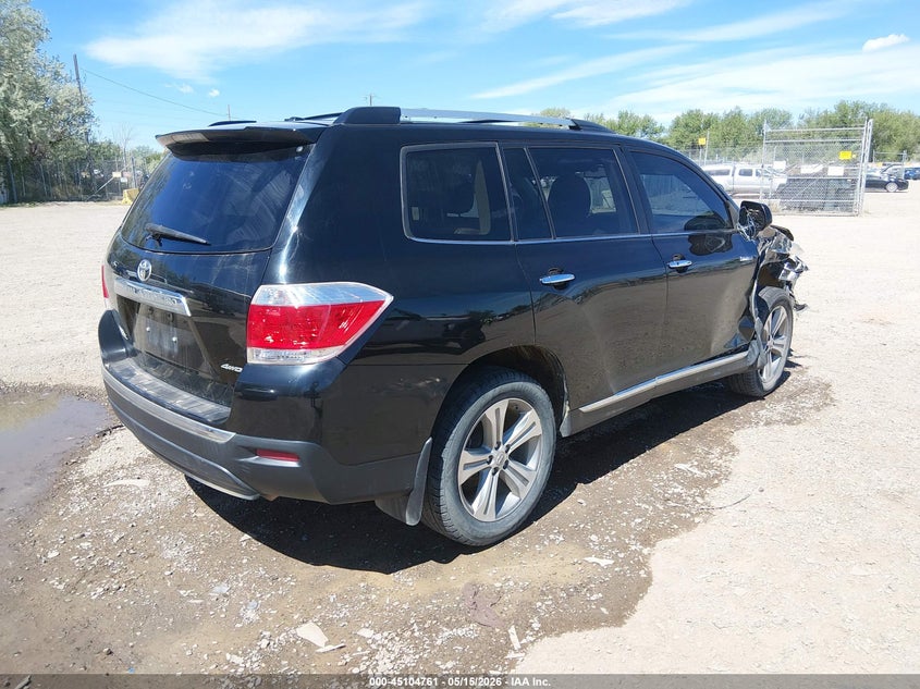 2013 Toyota Highlander VIN 5TDDK3EHXDS201676 IAAI salvage auction — RIGHT FRONT, Salvage (Montana), sold $3,150 on 2026-07-15 (photo 4)