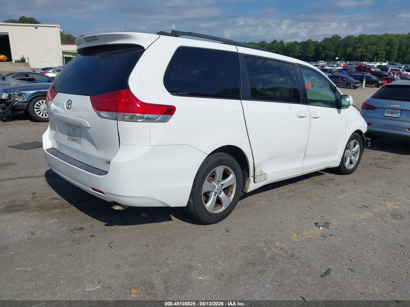 2011 Toyota Sienna VIN 5TDKK3DC7BS154410 IAAI salvage auction — FRONT END, Salvage (Georgia), sold $1,400 on 2026-07-22 (photo 4)