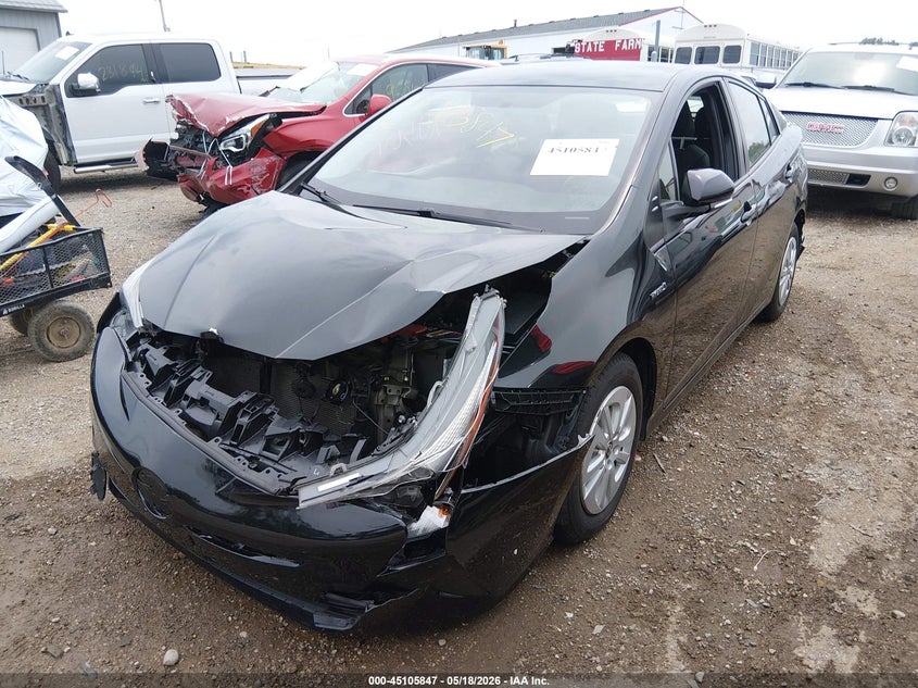 2016 Toyota Prius VIN JTDKBRFU4G3512905 IAAI salvage auction — FRONT & REAR, Clear (Indiana), sold $2,300 on 2026-07-22 (photo 2)