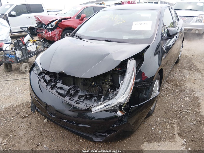 2016 Toyota Prius VIN JTDKBRFU4G3512905 IAAI salvage auction — FRONT & REAR, Clear (Indiana), sold $2,300 on 2026-07-22 (photo 6)