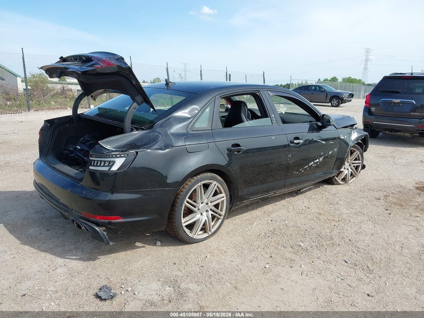 2018 Audi S4 VIN WAUB4AF45JA233605 IAAI salvage auction — FRONT END, Junk Bill Of Sale Mv2459 (Wisconsin), sold $7,750 on 2026-09-01 (photo 4)
