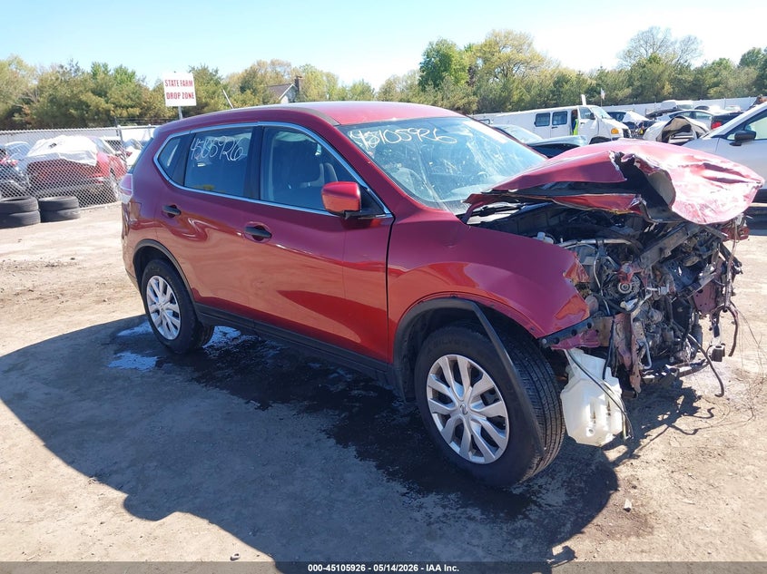 2016 Nissan Rogue VIN JN8AT2MVXGW136984 IAAI salvage auction — FRONT END, Clear (Indiana), sold $250 on 2026-07-28 (photo 1)