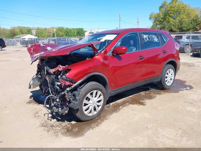 2016 Nissan Rogue VIN JN8AT2MVXGW136984 IAAI salvage auction — FRONT END, Clear (Indiana), sold $250 on 2026-07-28 (photo 2)