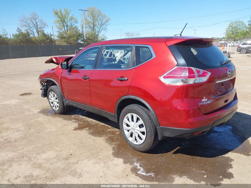 2016 Nissan Rogue VIN JN8AT2MVXGW136984 IAAI salvage auction — FRONT END, Clear (Indiana), sold $250 on 2026-07-28 (photo 3)