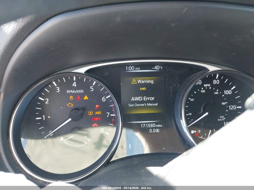 2016 Nissan Rogue VIN JN8AT2MVXGW136984 IAAI salvage auction — FRONT END, Clear (Indiana), sold $250 on 2026-07-28 (photo 7)