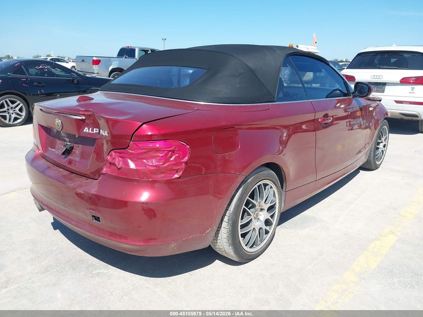 2013 BMW 1er VIN WBAUL7C51DVU08442 IAAI salvage auction — FRONT & REAR, Wait Title, sold $675 on 2026-08-19 (photo 4)
